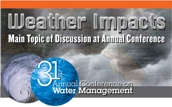 Conference logo and storm