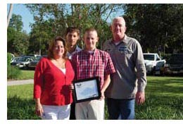 Kyle DeVary accepting award