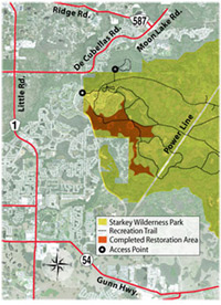 Map of Starkey restoration area